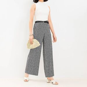 NWT LOFT Fluid Wide Leg Pants in Cheetah Print Sz xl